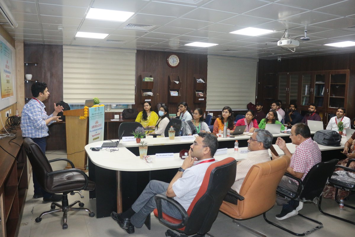 AIIA_NDelhi's tweet image. On the occasion of AROHA - 2024, Ayurinformatics Lab at the AIIA  has organised Ayurinformatics Pre conference workshop on the theme “Computational Drug Design in Ayurveda”. 1/3