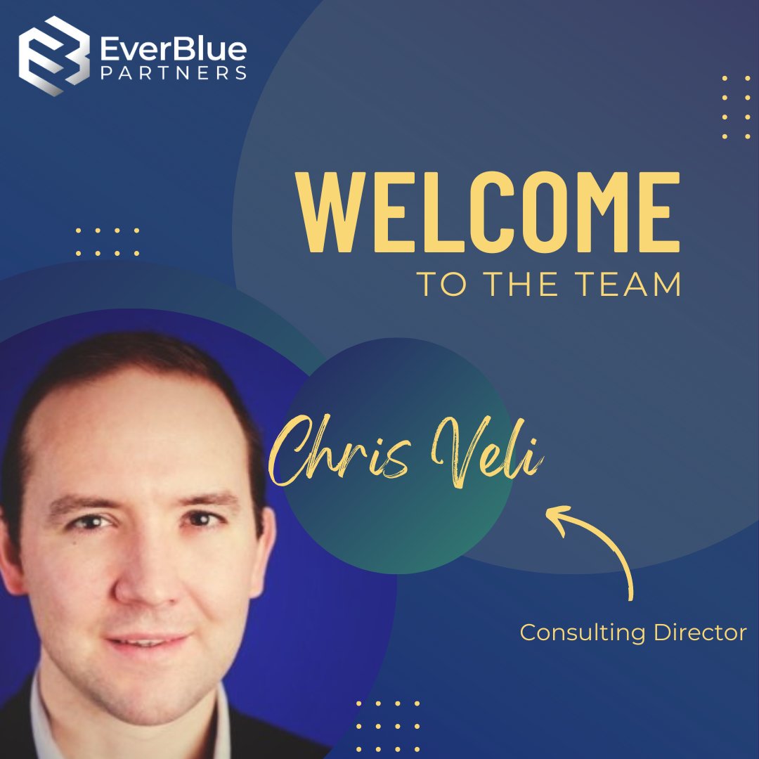 EverBluePart's tweet photo. We are excited to introduce Chris Veli, our new Consulting Director! Chris brings 18+ years of SAP Retail consulting experience and has led numerous SAP implementations and is an expert in Retail Master Data, Pricing, and Interface Design.
Chris, Welcome to the EverBlue team! https://t.co/I1KN7kAL2x