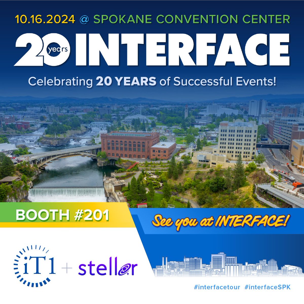 iT1Solutions's tweet image. Today is the day! iT1 is at Interface Spokane and we&apos;re partnering with Stellar Technologies, whose CEO Wayne Johnson will perform a live hack demonstration not to be missed.
#interfacetour #interfaceSPK #interface2024
