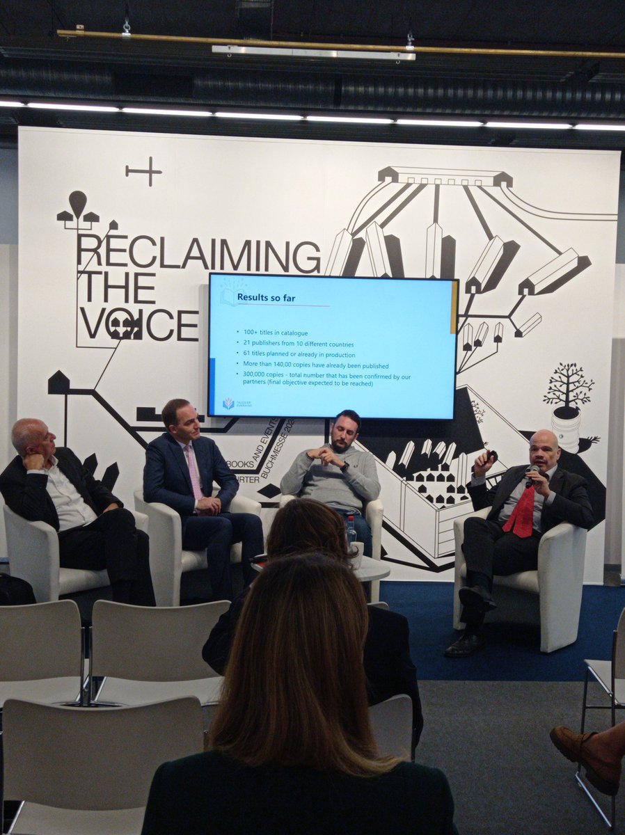 Launched two years ago at the #Frankfurt <a href="/Book_Fair/">FrankfurterBuchmesse</a>, <a href="/TalesofEUkraine/">TalesofEUkraine</a> already achieved a lot! Some data directly from #FBF24:

🔴More than 140,000 bilingual books published
🔴 Publishers participating from 10 different countries

<a href="/europe_creative/">Creative Europe</a> #TEUk #FBF24
