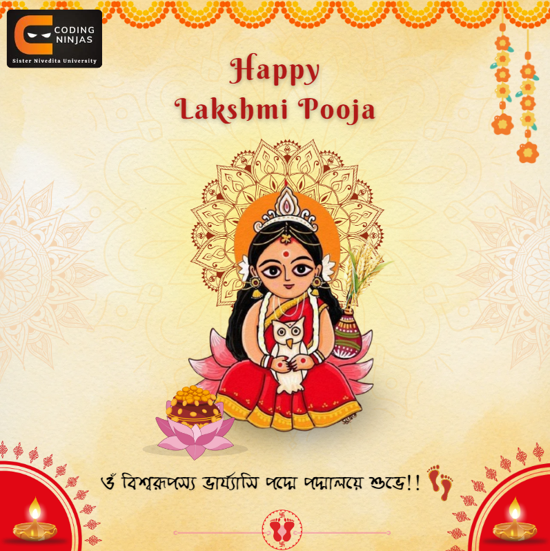 cn_snu's tweet photo. Namaste Ninjas! 🙏
Wishing you all a prosperous and joyful Lakshmi Puja! 🪔🌸 May the goddess bless you with success, happiness, and innovation in both life and coding. 💻✨

#LakshmiPuja #CodingNinjasSNU #FestivalOfProsperity #cnsnu https://t.co/8uvIgFPGrJ