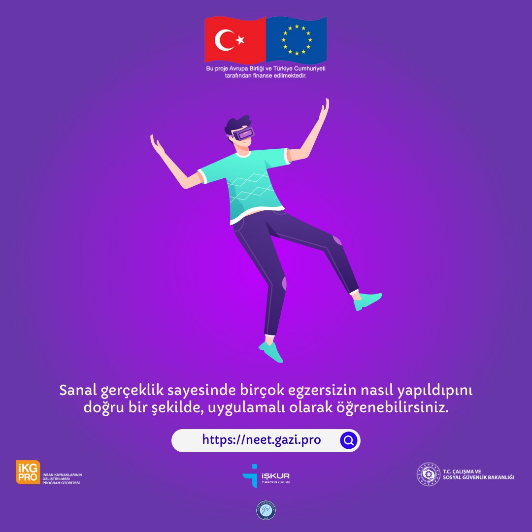 Web adresimiz:  neet.gazi.pro 

#neetpro #gaziüniversitesi #vr #sanalgerçeklik #avrupabirliği #avrupabirliğiprojesi #işkur #işkurankara #türkiyeişkurumu #ikgpro

<a href="/EUDelegationTur/">AB Türkiye Delegasyonu🇪🇺EU Delegation to Türkiye</a>
<a href="/IKGPRO/">İKG PRO</a>
<a href="/TurkiyeIsKurumu/">İŞKUR</a>
<a href="/NEET__PRO/">NEET PRO</a>
<a href="/Gazi_Universite/">Gazi Üniversitesi</a>