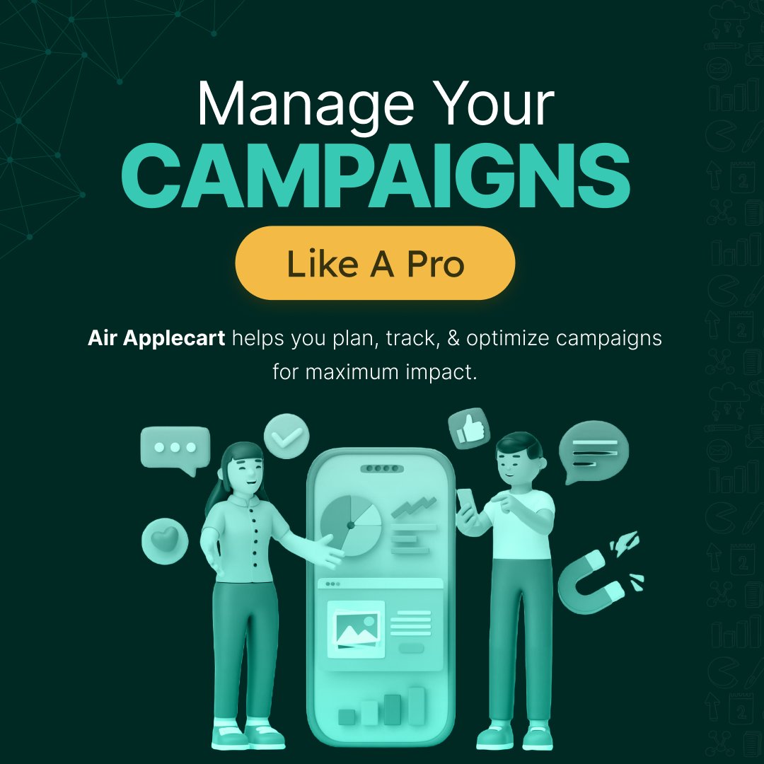 agenticcreed's tweet image. Execute your marketing strategies with precision using Air Applecart’s Campaign Management. Plan, monitor, and optimize campaigns from start to finish to achieve the best results.

#AirApplecart #MarketingSuccess #CampaignExecution