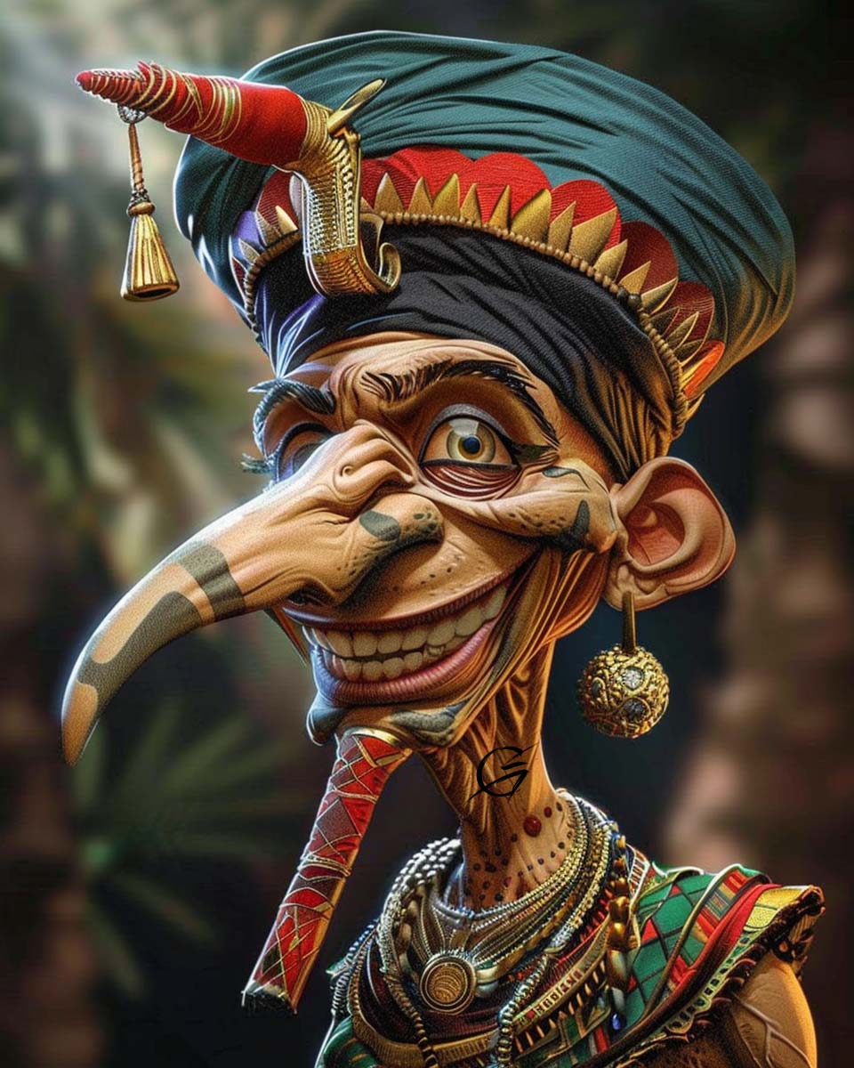 g_art_official's tweet photo. When you can’t tell if it’s Pharaoh vibes or an ancient bird sighting...🦅👀 #funnypictures #caricatures #PharaohFashion #BirdKing #AncientComedy #CaricatureArtist #RoyalHumor #EgyptianChic https://t.co/sleC9odSa5