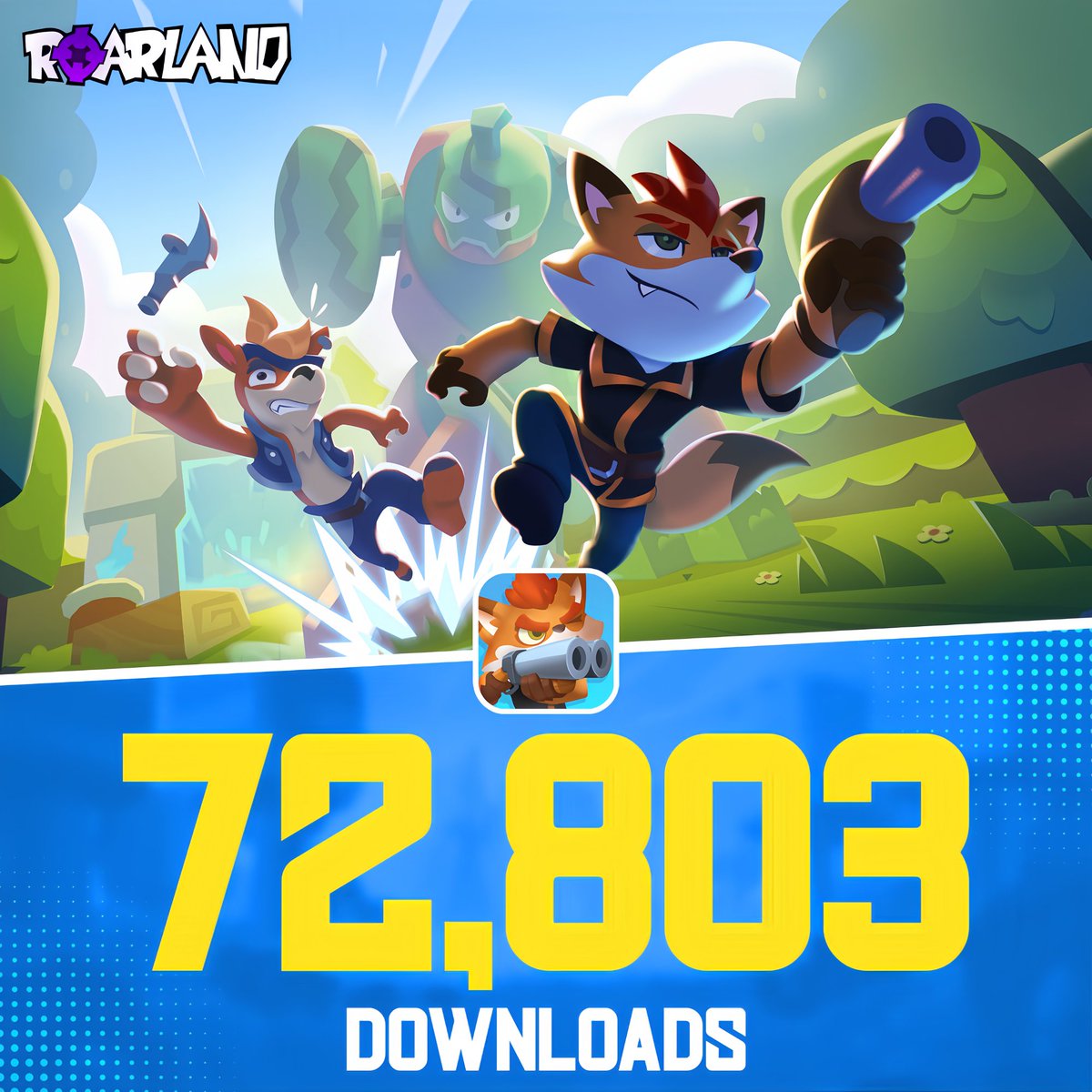 GM, let’s do a stats check! 👇

Roarland is now 72.8K+ strong and growing daily. Raw organic growth, IN BETA!  😤

Our community just keeps pushing — Roarland is available worldwide right now.