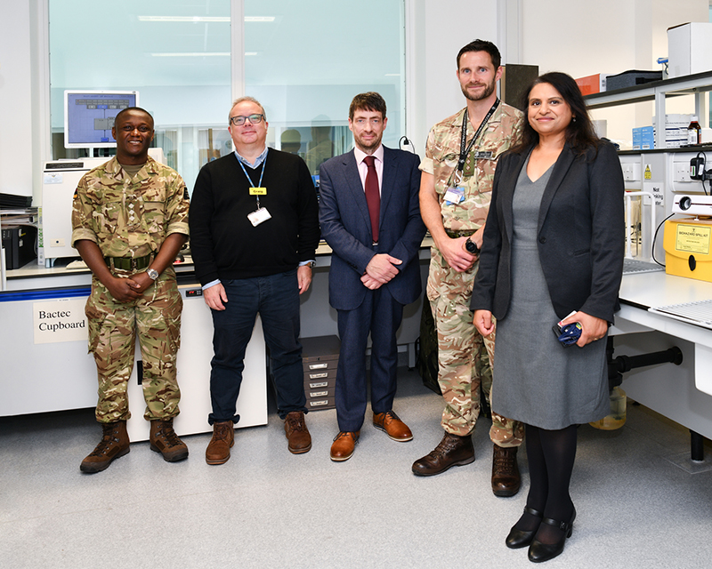 On October 7th, IBMS Chief Executive David Wells visited Queen Elizabeth Hospital Birmingham, meeting with military and biomedical science professionals to discuss vital collaboration in diagnostics, training, and healthcare innovation supporting both military and civilian