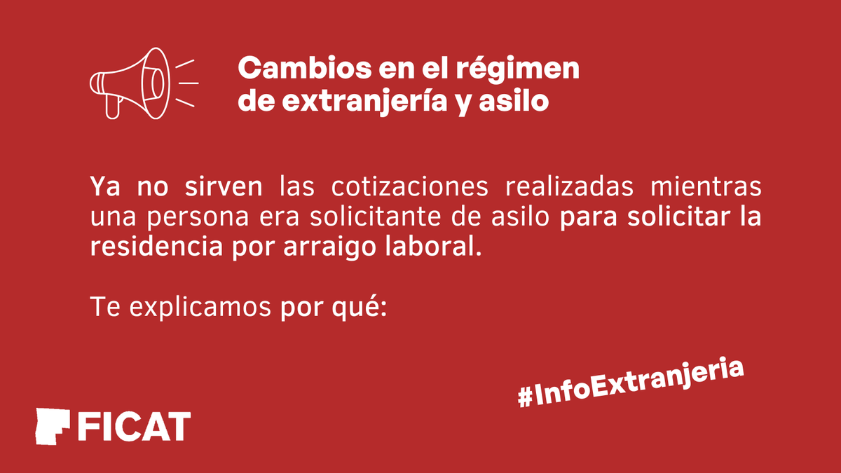 fundacioficat's tweet photo. 📣 #InfoExtranjeria FICAT | Compartimos una información legal que creemos será muy útil para aquellas personas solicitantes de asilo o que estan a punto de solicitarlo. https://t.co/u7ctXZVNq9