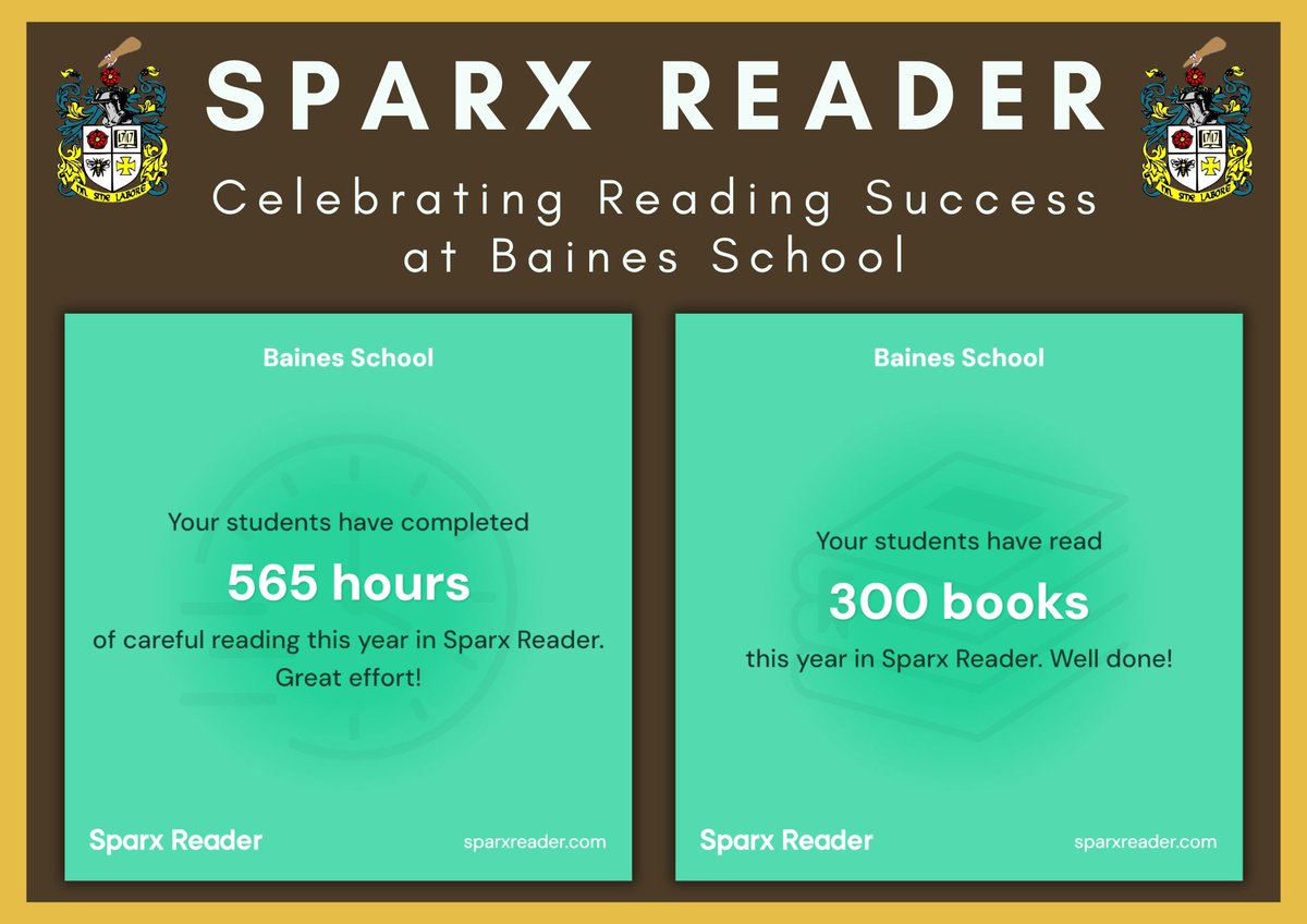 Baines School ILC (@bainesschoolilc) on Twitter photo Well done to all our readers 📚🥳 Keep up the great work and #keepreading <a href="/SparxReader/">Sparx Reader</a> Well done to all our readers 📚🥳 Keep up the great work and #keepreading <a href="/SparxReader/">Sparx Reader</a>