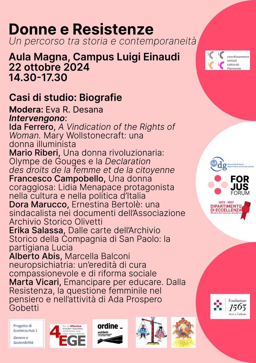 Istoreto vi invita al seminario Donne e resistenze. Un percorso tra Storia e contemporaneità. Il seminario propone contributi teorici per inquadrare il tema e alcuni casi di studio: storie di donne dai percorsi e le biografie più svariate.

 istoreto.it/2024/10/donne-…