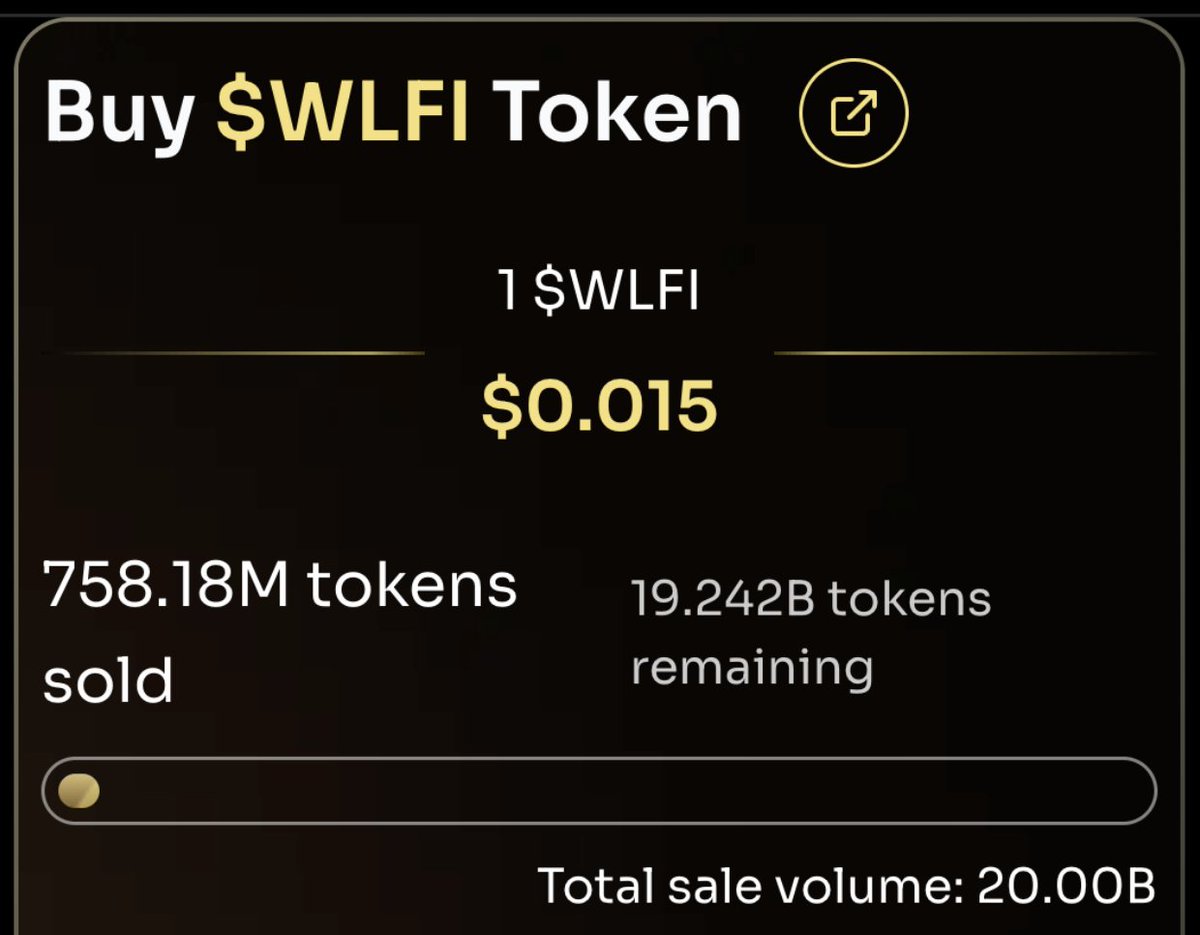 JUST IN: Trump crypto coin WLFI sells $11M in initial offering, short of  $300M goal - $1.5B implied total market cap. - 8K holders according to  blockchain. - “Earn and borrow crypto,”