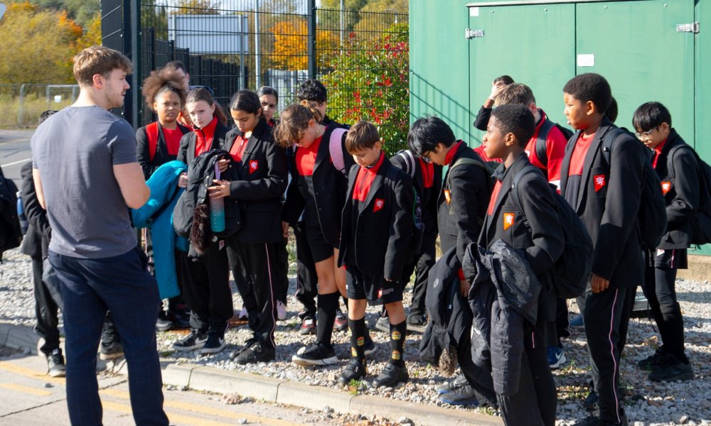 TyseleyEnergy's tweet photo. We were excited to host our first group of UOB School students this year! The visit included a tour highlighting how TEP is driving clean energy innovation, followed by a look at the BEIC’s cutting-edge facilities. 🌍 
#Sustainability #CleanEnergy #STEMEducation https://t.co/ldPmdmn37B