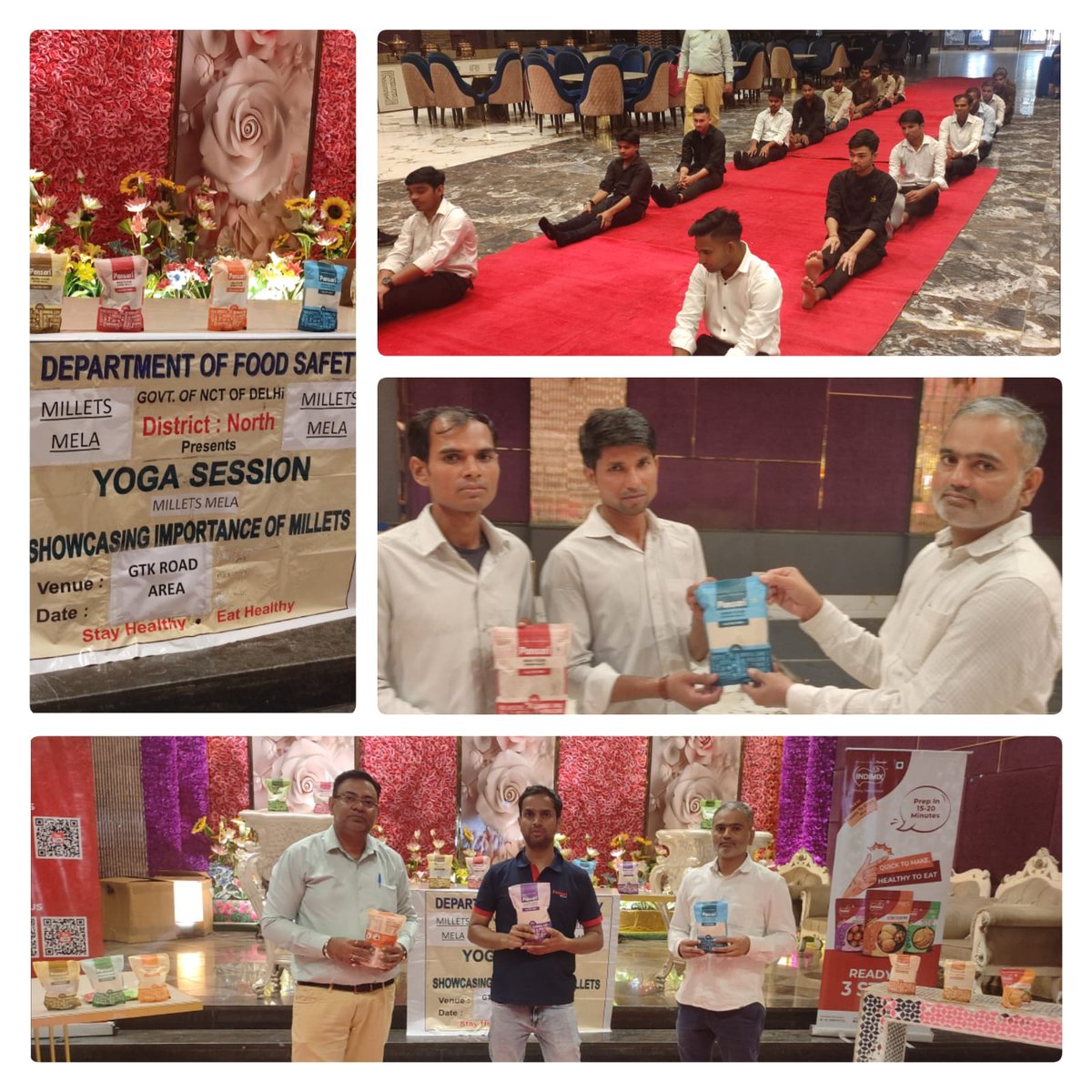 Today on 16.10.2024 District North organised Yoga Session cum Millets Mela in GTK Area to showcase  importance of yoga &amp; Millets.
#Nurturing ur wellness with Yoga and unlocking secrets of health with goodness of #Millets-A superfood for super health <a href="/NehaBansal31/">Neha Bansal 🇮🇳</a> 
<a href="/fssaiindia/">FSSAI</a>