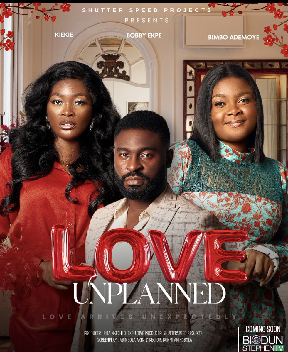 BiodunStephenO's tweet photo. This Friday, with the help of two amazing comedy queens and  one fine guy, we cooked a deliciously romantic drama that you will looveeeeeee.

#LOVEUNPLANNED drops this Friday on #BiodunStephenTV . https://t.co/2BlNrTOF8e