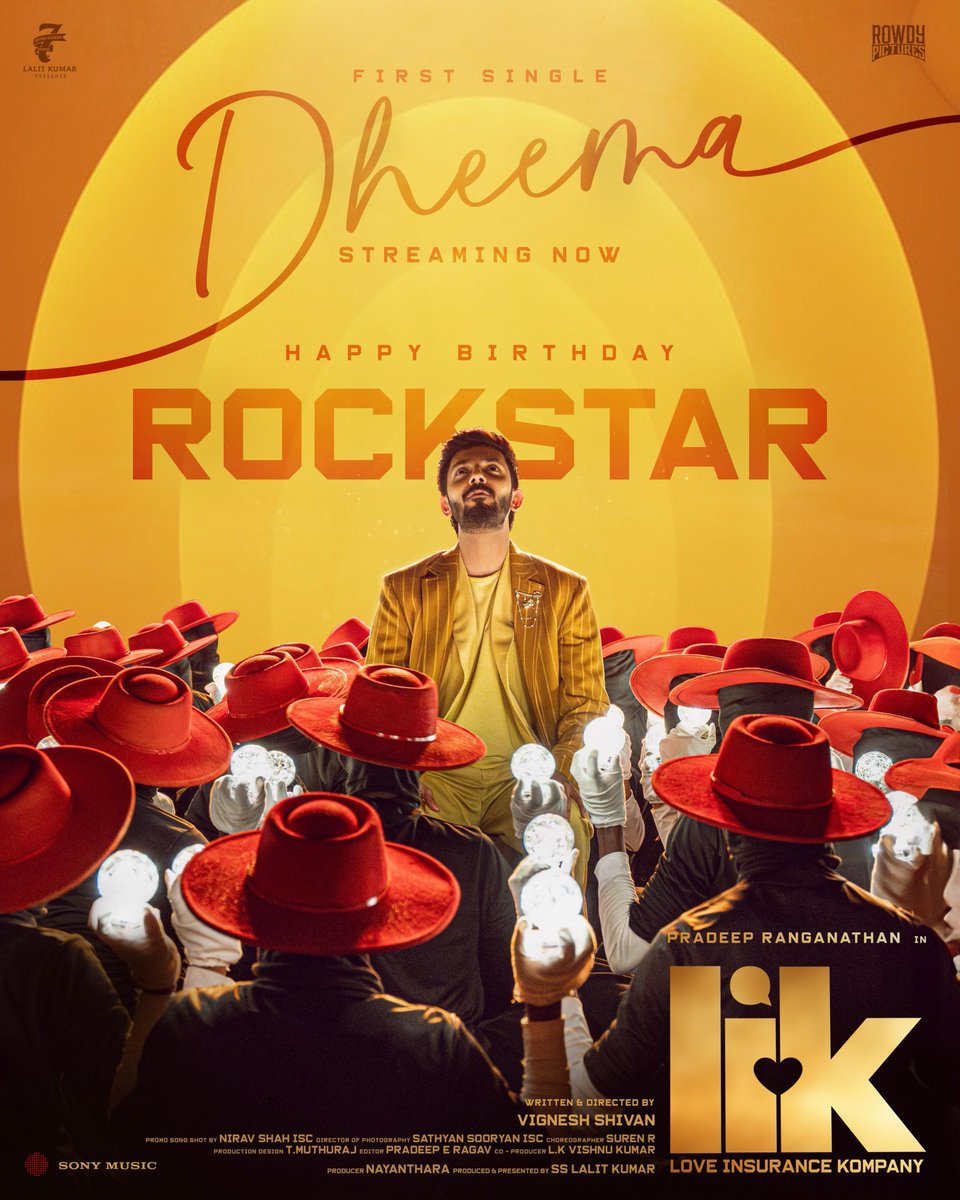 divakar__t's tweet photo. #Dheema streaming now. 🎶
Listen to :
https://t.co/DPURONIEgm
#LIKFirstSingle #LoveInsuranceKompany #ADing https://t.co/O5AWzf3YOX
