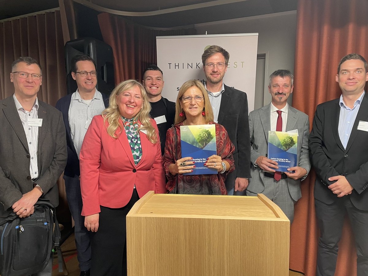 HPuelzl's tweet photo. Our #ThinkForest event on carbon farming in forests this morning just took place in the Austrian embassy! 
Many thanks too everyone for participating!!!
We presented our latest study 

https://t.co/hVTt2HQceJ https://t.co/CYemR3tB2T