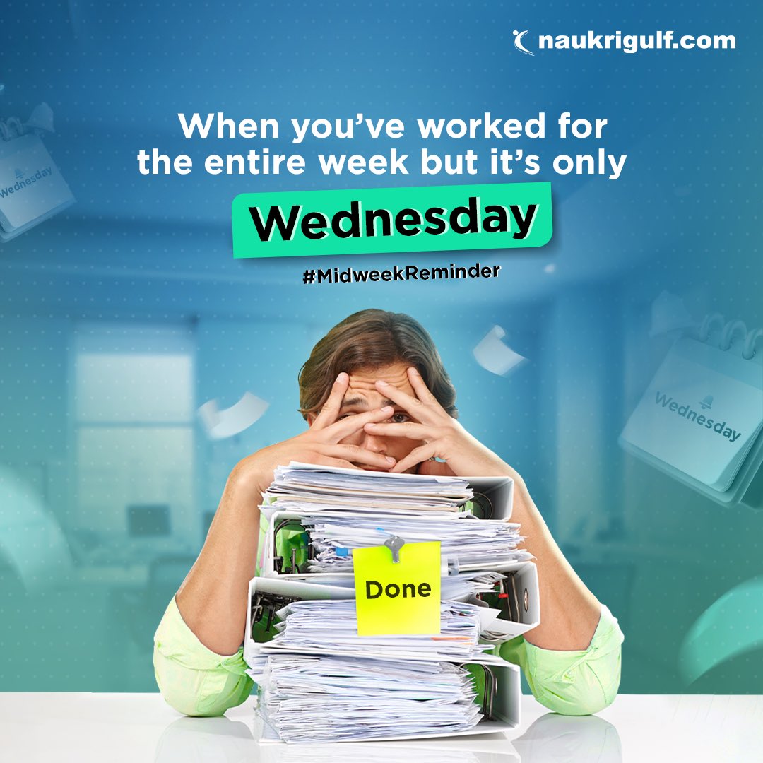 Naukrigulf's tweet photo. 5-day workweek? More like 500-day workweek.😮‍💨

#naukrigulf #humour #gulf https://t.co/xhyzUv7RSb
