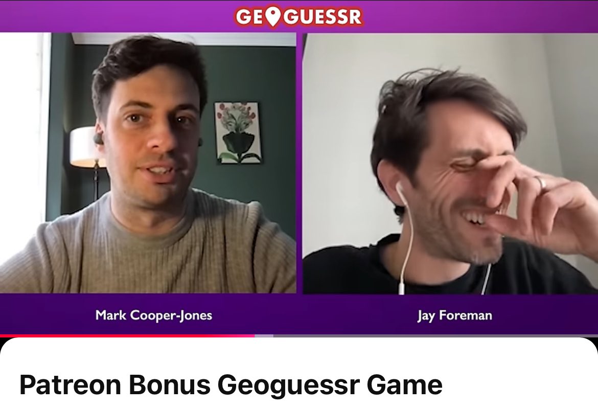 If you enjoyed the latest #MapMen episode with <a href="/markcooperjones/">Mark Cooper-Jones</a> and me playing Geoguessr, you can watch our BONUS GAME (5 more locations) and play along at home for just $1.
