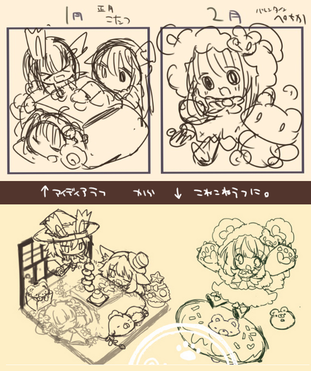 FANBOXに自分メモもかねて制作過程をつづっているのですが、こんなかんじになってます こねこね… 