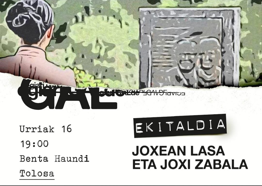SortuTolosa's tweet photo. Gaur 41 urte betetzen dira GALek Joxi eta Joxean bahitu, torturatu eta erahil zituenetik.
Beraz, gaur oroimen ekitaldia izango dugu 19:00tan Benta Haundin!

OMENALDIRIK ONENA BAKEA ETA ASKATASUNA IRABAZTEA! 🌹✊ https://t.co/TQtxMQP3IL