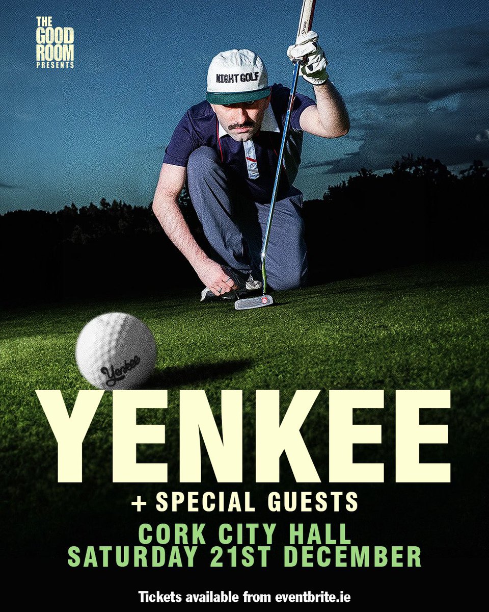 🌟 YENKEE 🌟
Cork City Hall, Sat 21 December

Cork songwriter plays his biggest hometown show this December with his hotly anticipated new album ‘Night Golf’ out on Soft Boy Records later this month!

🎟 Tickets on sale Friday 19th October at 9am