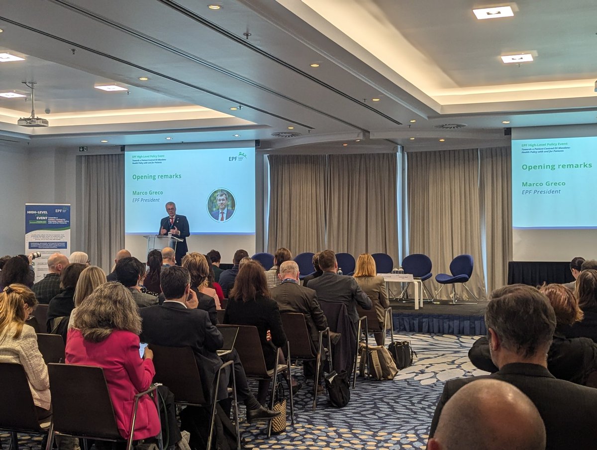 Full room at the <a href="/eupatientsforum/">European Patients' Forum</a> high policy event closing our election campaign to promote patient centeredness and patient organisations' involvement in EU level health policy

#Vote4patients