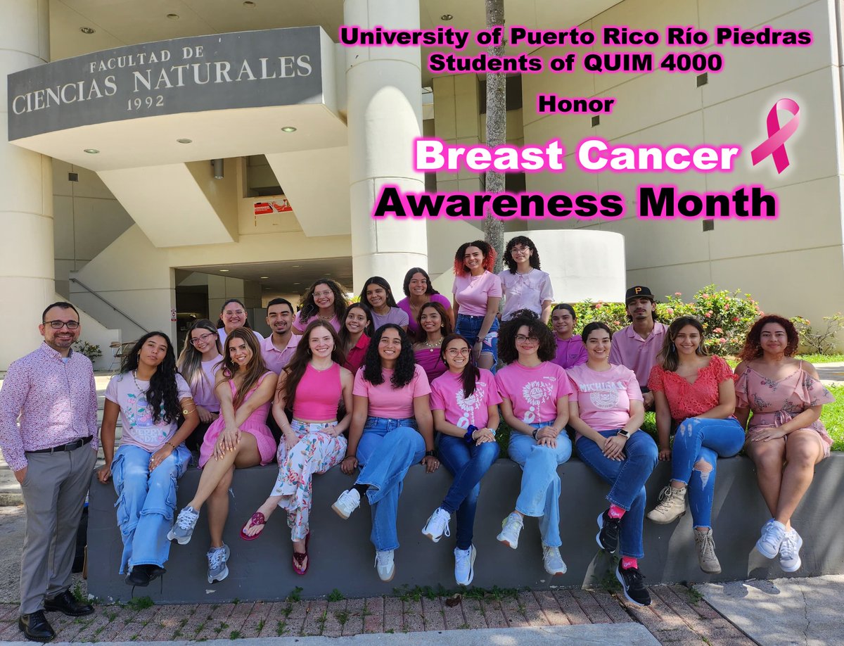UPR Rio Piedras Chemistry Graduate Program (@uprrpchemgrad) on Twitter photo October is Breast Cancer Awareness Month. Students of QUIM 4000 are honoring it to promote education and more support for the cause.
<a href="/ACS_Research/">ACS Research</a> October is Breast Cancer Awareness Month. Students of QUIM 4000 are honoring it to promote education and more support for the cause.
<a href="/ACS_Research/">ACS Research</a>