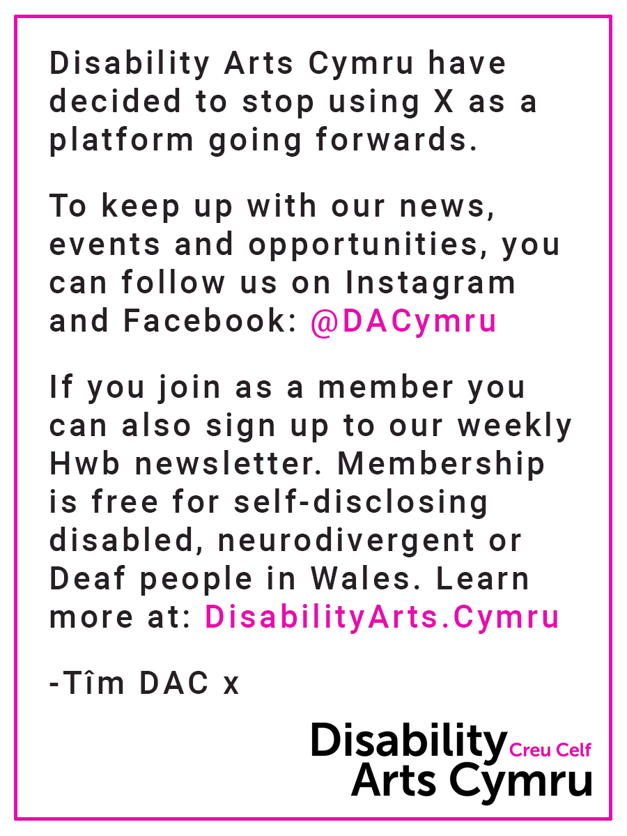 Disability Arts Cymru tweet media