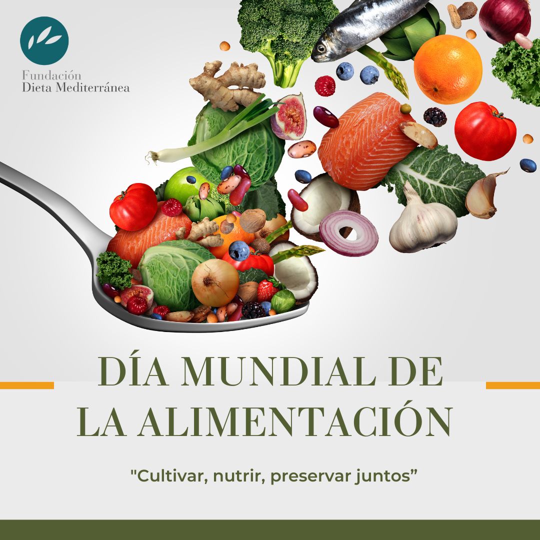 En el Día Mundial de la Alimentación, celebremos la #DietaMediterránea, un modelo alimentario que respeta la biodiversidad, promueve la salud y cuida el planeta. Únete a nosotros para cultivar, nutrir y preservar juntos 🌱 #DíaMundialdelaAlimentación #AlimentaciónSostenible