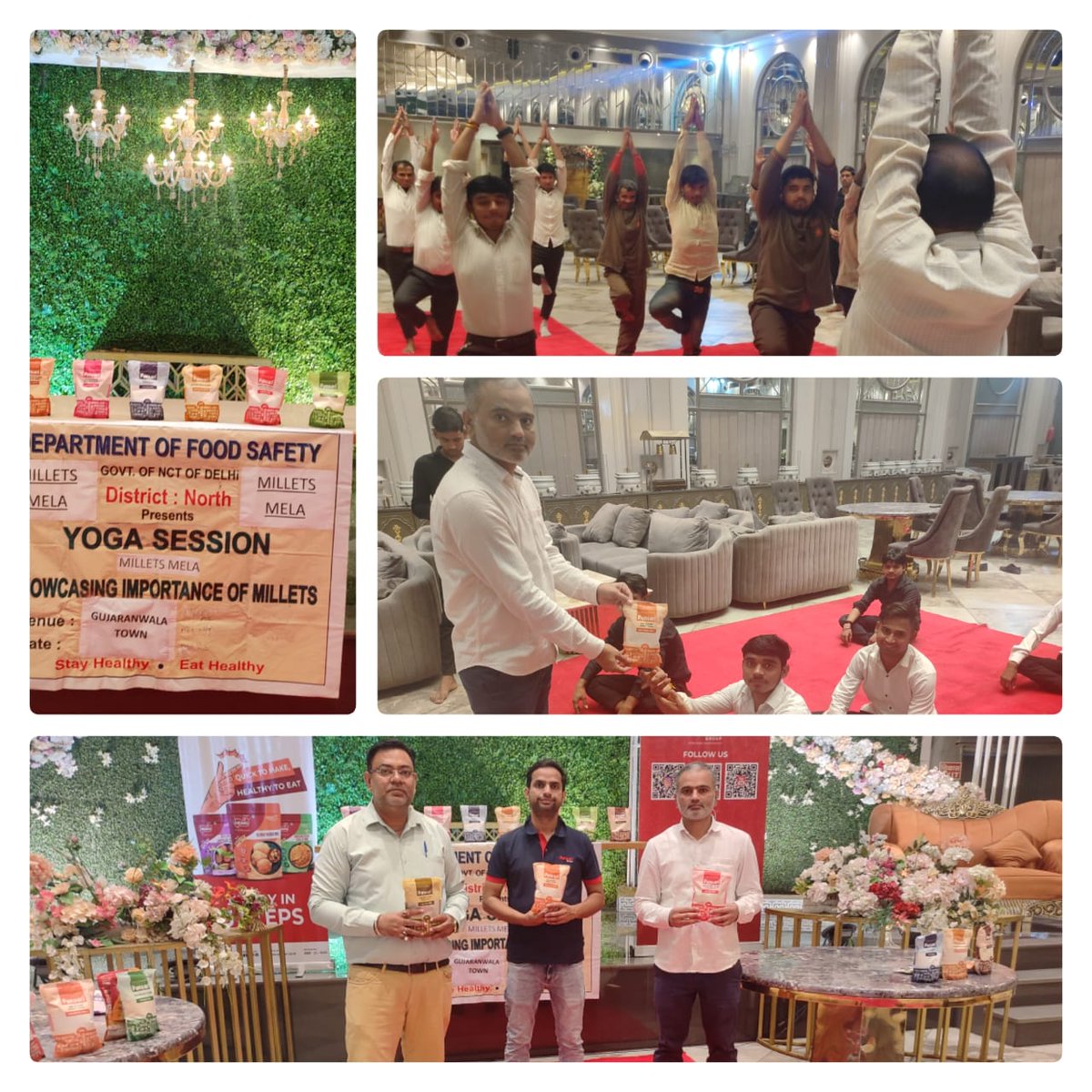 Today on 16.10.2024 District North organised Yoga Session cum Millets Mela in Gujranwala Town to showcase  importance of yoga &amp; Millets.
#Nurturing ur wellness with Yoga 
 #Millets Embrace Health – Your Nutrient Powerhouse!" <a href="/NehaBansal31/">Neha Bansal 🇮🇳</a> <a href="/fssaiindia/">FSSAI</a>
