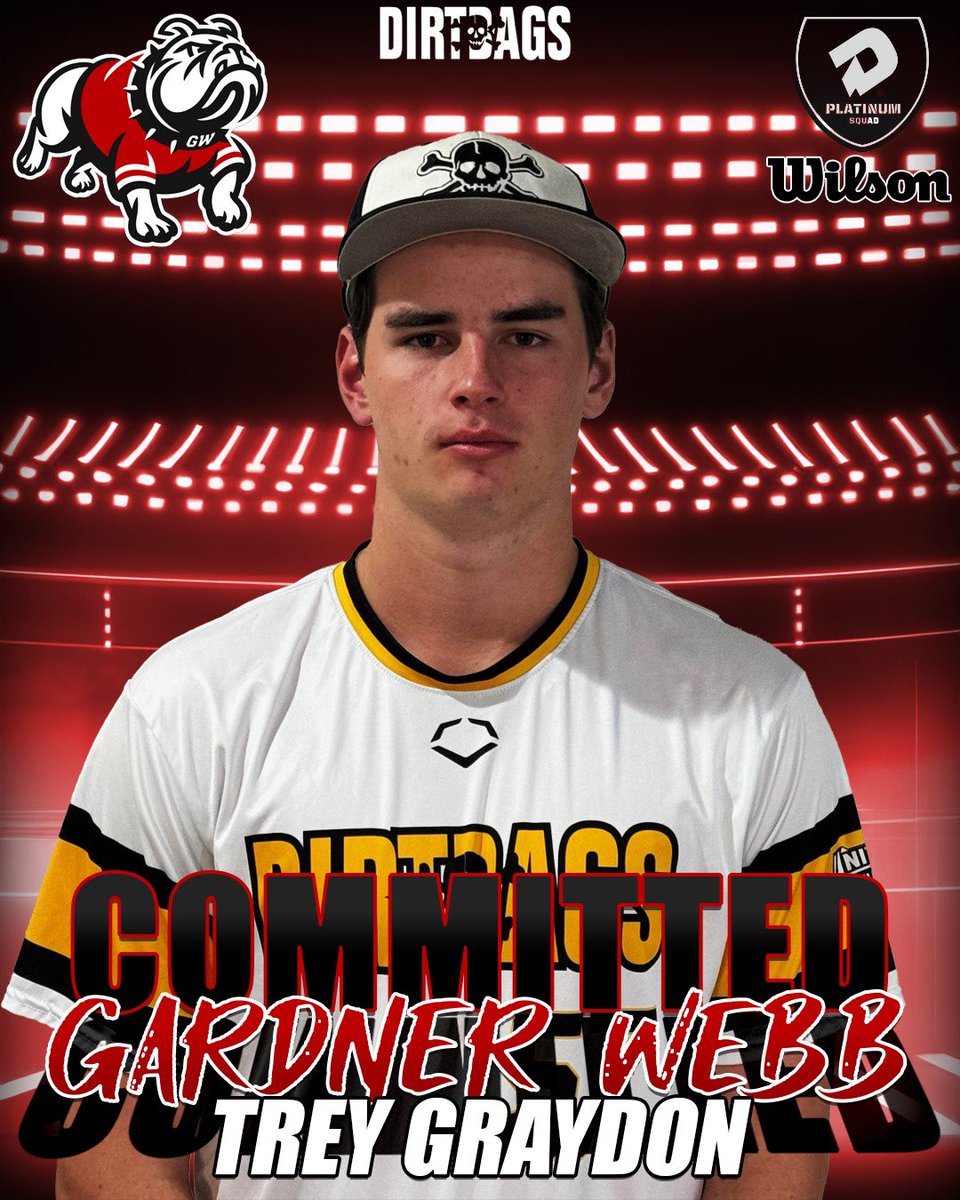 Congratulations Trey Graydon (2025 Riverside High School (VA) RHP) on his commitment to Gardner Webb University! ☠️🆙