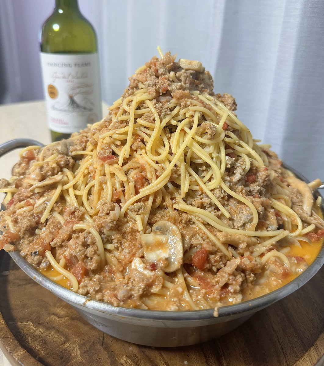 絶望パスタできあがり〜！！！！！