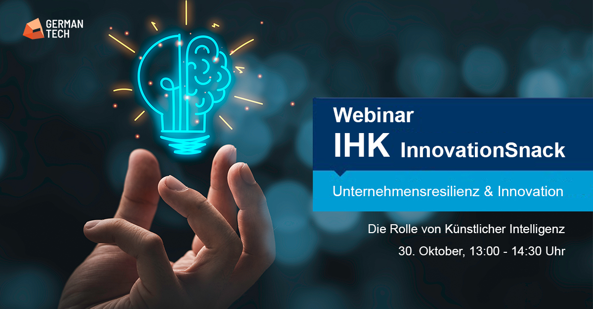 GERMANTECH (@germantechbln) on Twitter photo 📅 IHK-Webinar ‘InnovationSnack’: Unternehmensresilienz & KI. Maria Gross gibt spannende Einblicke, warum Innovation in turbulenten Zeiten unverzichtbar ist – und warum KI eine Schlüsselfunktion dabei übernimmt.
Jetzt anmelden! veranstaltung.ihk-oldenburg.de/b?p=innovation…
Wir freuen uns auf euch! ✨ 📅 IHK-Webinar ‘InnovationSnack’: Unternehmensresilienz & KI. Maria Gross gibt spannende Einblicke, warum Innovation in turbulenten Zeiten unverzichtbar ist – und warum KI eine Schlüsselfunktion dabei übernimmt.
Jetzt anmelden! veranstaltung.ihk-oldenburg.de/b?p=innovation…
Wir freuen uns auf euch! ✨