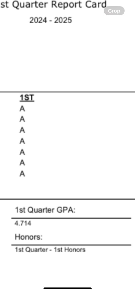 First Quarter GPA:
