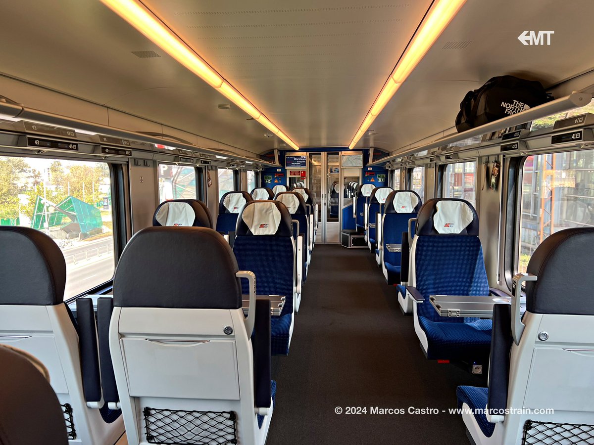 marcostrain's tweet photo. 🚆🇵🇱 From Warszawa Wschodnia to Łódź Fabryczna on the #IC1904, worked by this #ED160. I wanted to try out how these Stadler FLIRT trains for long-distance services performed. They can reach speeds of 160 km/h, completing the 135 km journey in 1h 38min. I was pleasantly surprised! https://t.co/0HkASkmUMa