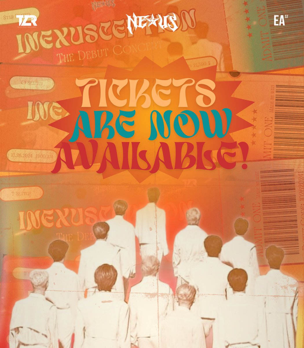 _THEN3XUS's tweet photo. ⠀⠀

  The trail is blazed, tickets for  
  concert are now yours to claim.

【 HOT 】Debut Mini Album
【 TICKET SELLING 】

  10 ⌖ 26 ⌖ 24
  INEXUSCEPTION : DEBUT CON

⠀#THENEXTOFKPOP 
⠀#INRETALIATION
⠀#NexusBurninHot ︎
⠀⠀ https://t.co/YDJAwZAfLW