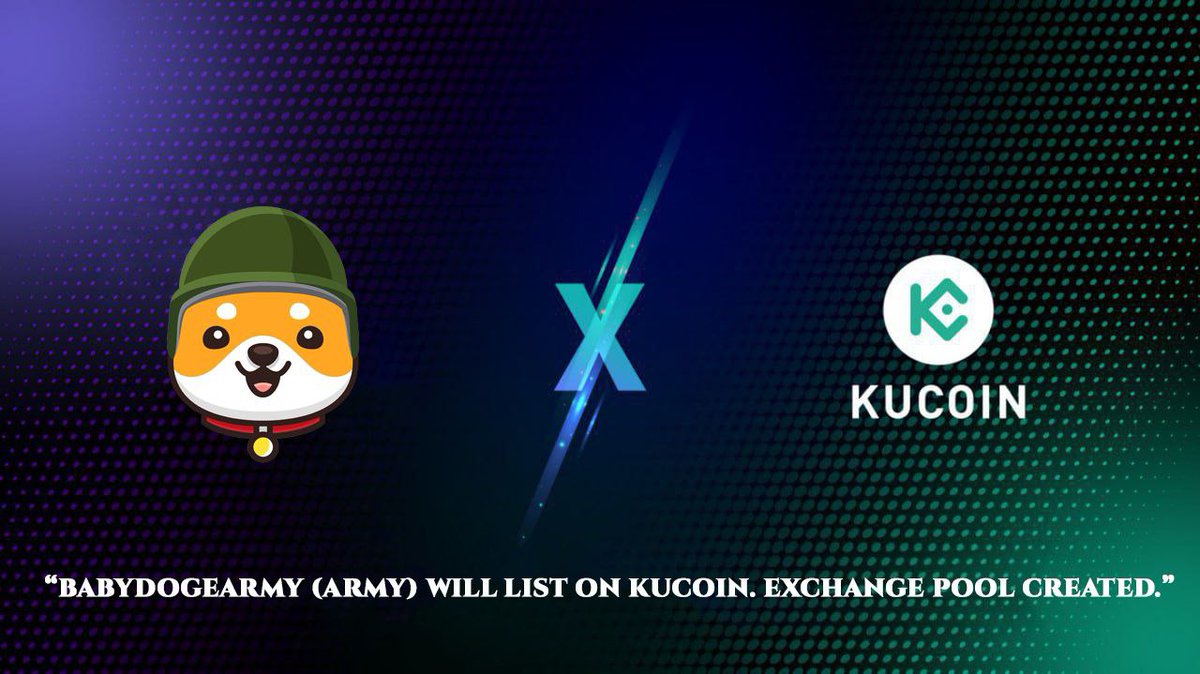 🐾🪖BabyDogeARMY $ARMY 

🔆TaxFee %4

🌟 #Kucoin &amp; #MEXC 

💩: poocoin.app/tokens/0x90608…

🌲: linktr.ee/BabyDogeARMY

$dext $gafi $cgpt $jerry $sonic $ksa $kcs $okx $dext $bonk $dino $noot $dons $pepa $mx $RNDR $JERRY $CEEK $OGGY $PEPA $myro $MOOV $POV $VRA $RACA $PVU $cal $nhgr