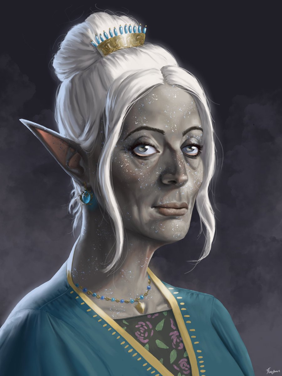 I had the genuine pleasure of painting <a href="/BeesAndBaking/">Lewis 'Horticultural Lad' Bartlett 🐝🍰</a> ‘s character Placidia Amity Mazzal (Pam) ✨