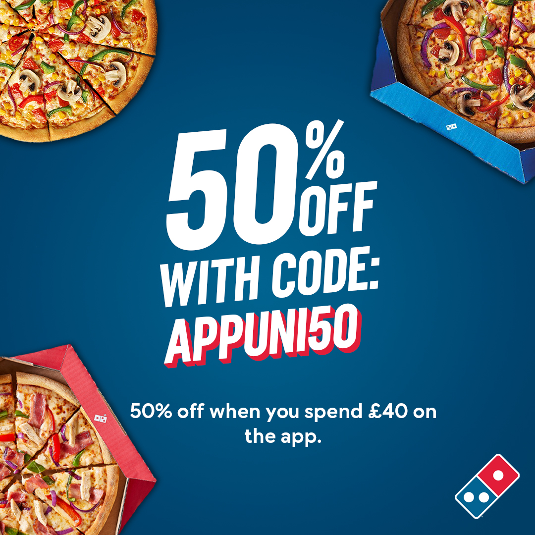 Get 50% off when you spend £40 on the Domino’s app now

dominos.co.uk

#Ad