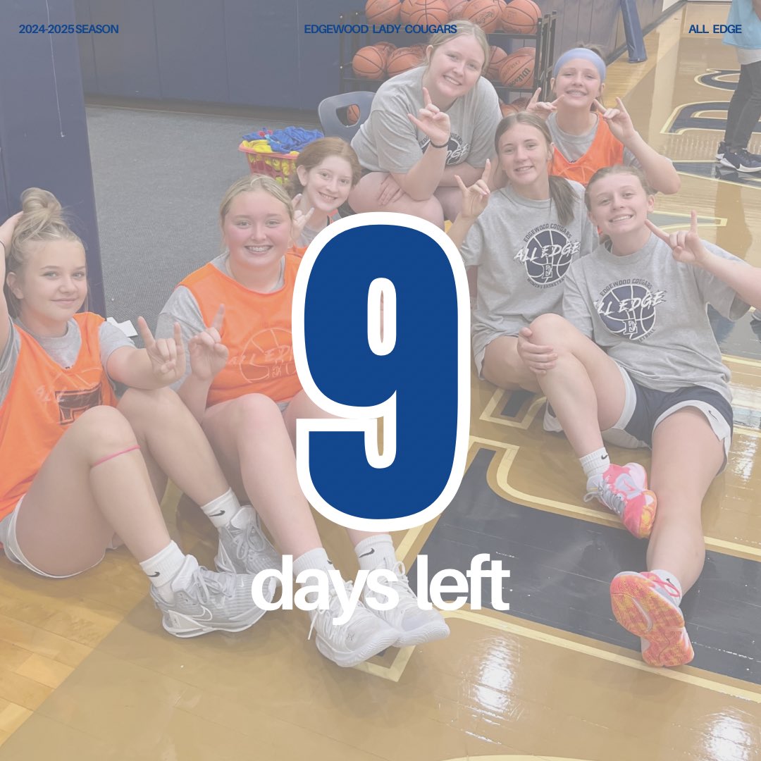 EdgeGirlsBBall's tweet photo. 9 days away!!

ALL EDGE 🏀 https://t.co/xOhFsIFZuW
