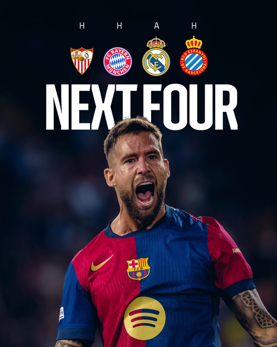 FCBarcelona's tweet photo. Big games coming up 👀 https://t.co/0EloPOeI67