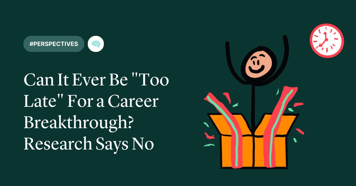 Is it ever too late for a career breakthrough? Research says no! 🙌 In this TDL article, Natasha Hawryluk highlights how exploration can lead to success at any age—whether you're in your 30s, 40s, or beyond. Read more: hubs.ly/Q02Tb1Tt0