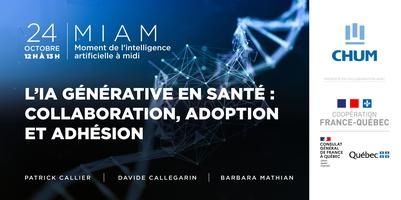⚠️ Les MIAMs sont de retour à l’amphithéâtre du Pavillon R (CR-CHUM) au 900, rue Saint-Denis, et restent aussi disponible en ligne💻 

On vous invite donc à apporter votre repas ce 24 octobre à 12h et ne manquez pas notre grande annonce! 

Inscrivez-vous: buff.ly/3Y4pkrD!