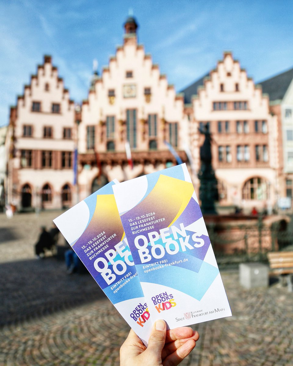 Stadt_FFM's tweet photo. Nicht nur die #fbm24 lockt: Beim städtischen Lesefest #OpenBooks habt ihr an vielen Orten rund um den Römer die Gelegenheit, Autorinnen und Autoren mit ihren Büchern live zu erleben. 🤗 Der Eintritt zu den knapp 100 Lesungen und Podien ist frei! 📚 🎙️
👉 https://t.co/wZisbI3kzy https://t.co/6Jo8FTBnYd