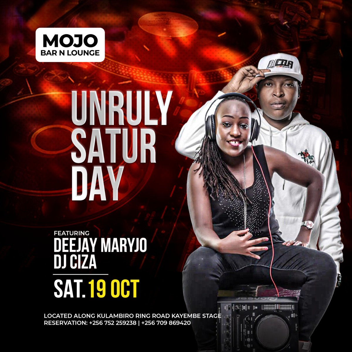 discandiceug's tweet photo. SATURDAY !!
Muzuku Wa Decka Is coming through. @DjCiza
@DeejayMaryjo 
#UnrulySaturdays #InsideMojo https://t.co/F4JaxvT1eO