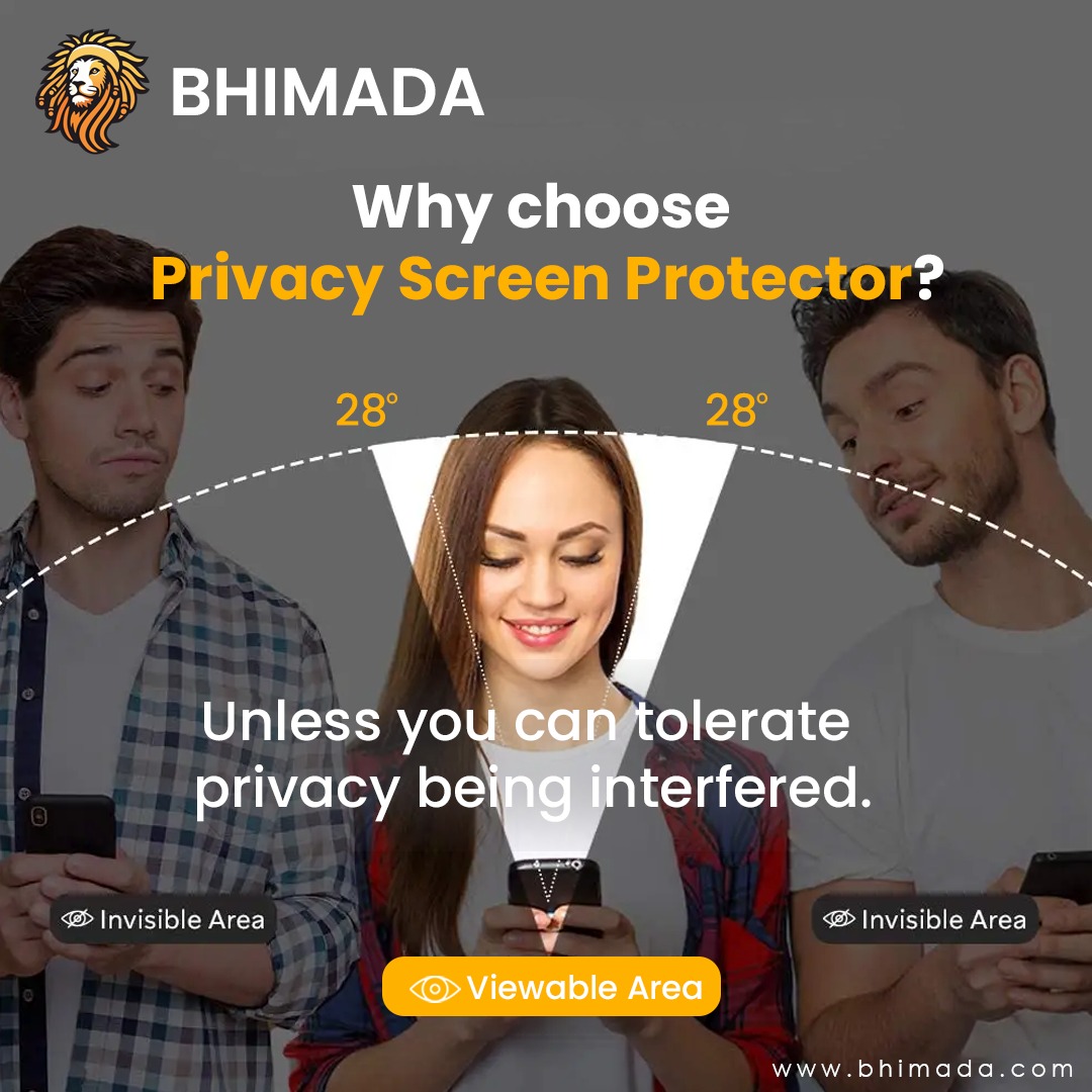 Bhimadaofficial's tweet image. Bhimada Privacy Screen Protector 🛡️📱

This protector ensures your privacy by limiting the viewable area to a 28° angle, while making the rest of the screen invisible 🔒 to others. Perfect for keeping your personal information secure!
.
.
#bhimada #screensafety #screenprivacy