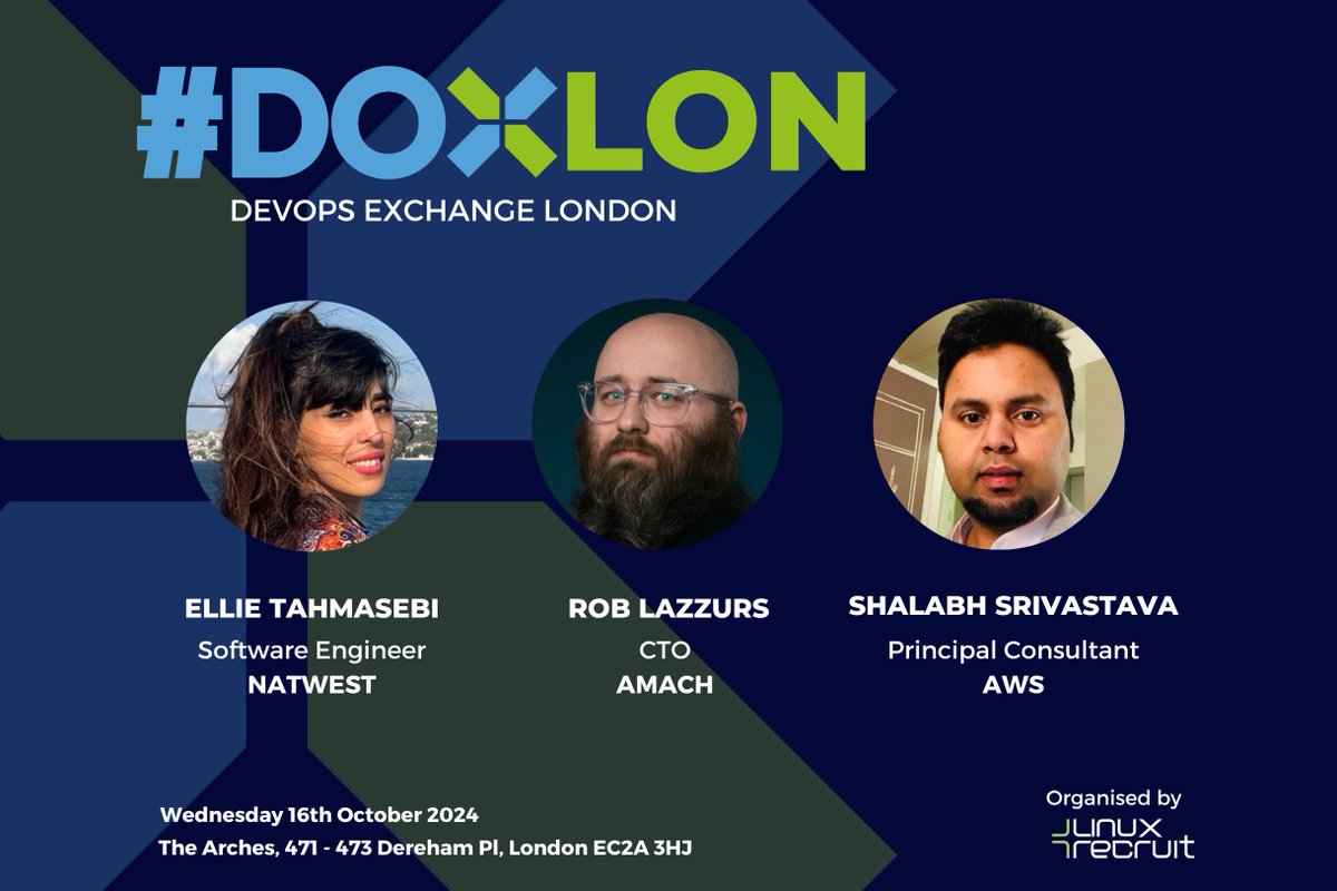 DevOps Exchange Hub (@thedoxhub) on Twitter photo For tonight's event, we are over in Shoreditch where we will be hosted by <a href="/awscloud/">Amazon Web Services</a> 🚀
🕒 Doors open at 6:30pm, with talks starting at 7:00pm.
🍕 Pizza and drinks provided
📍 The Arches, 471-473 Dereham Pl, London EC2A 3HJ
Secure your spot here - bit.ly/47PU2cq For tonight's event, we are over in Shoreditch where we will be hosted by <a href="/awscloud/">Amazon Web Services</a> 🚀
🕒 Doors open at 6:30pm, with talks starting at 7:00pm.
🍕 Pizza and drinks provided
📍 The Arches, 471-473 Dereham Pl, London EC2A 3HJ
Secure your spot here - bit.ly/47PU2cq