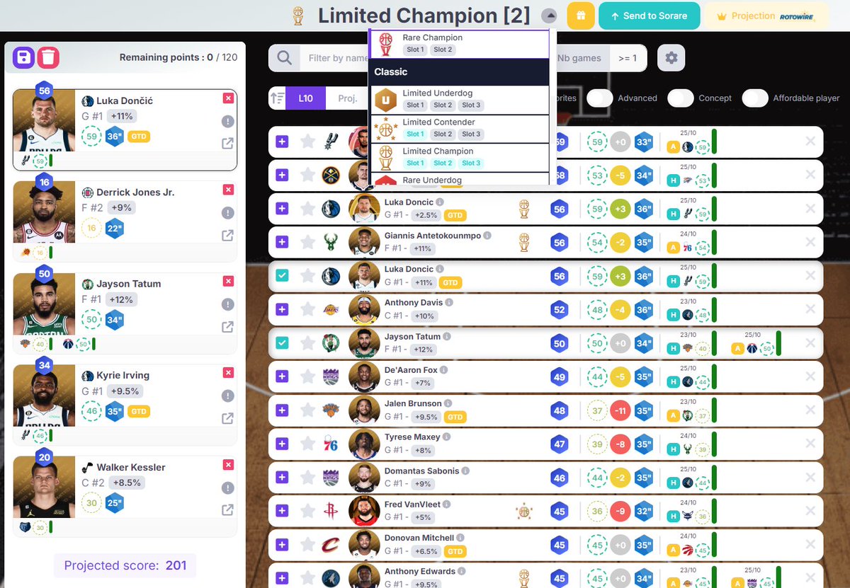 🏀SorareNbaJet - Season 3 🚀

S3 is just around the corner, and Sojet is still here to help you build your lineups.
The builder has been updated to adapt to the major changes at <a href="/SorareNBA/">SorareNBA</a>.
I hope you'll enjoy it as much as ever.

Join us : sorarenbajet.com 🚀
#sorare