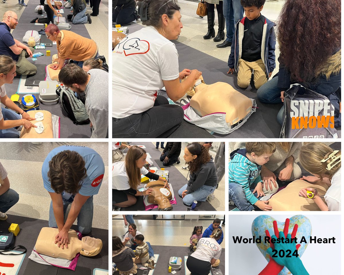 🌐 🫀 The #WorldRestartAHeart Day 2024 celebration began in Europe with great enthusiasm. On October 13, the Belgian Resuscitation Council (BRC) and ASBL LIÈGE Ville Santé organised a CPR training workshop for local citizens at Médiacité Shopping Liège. ⭐
🫶The Volley players of