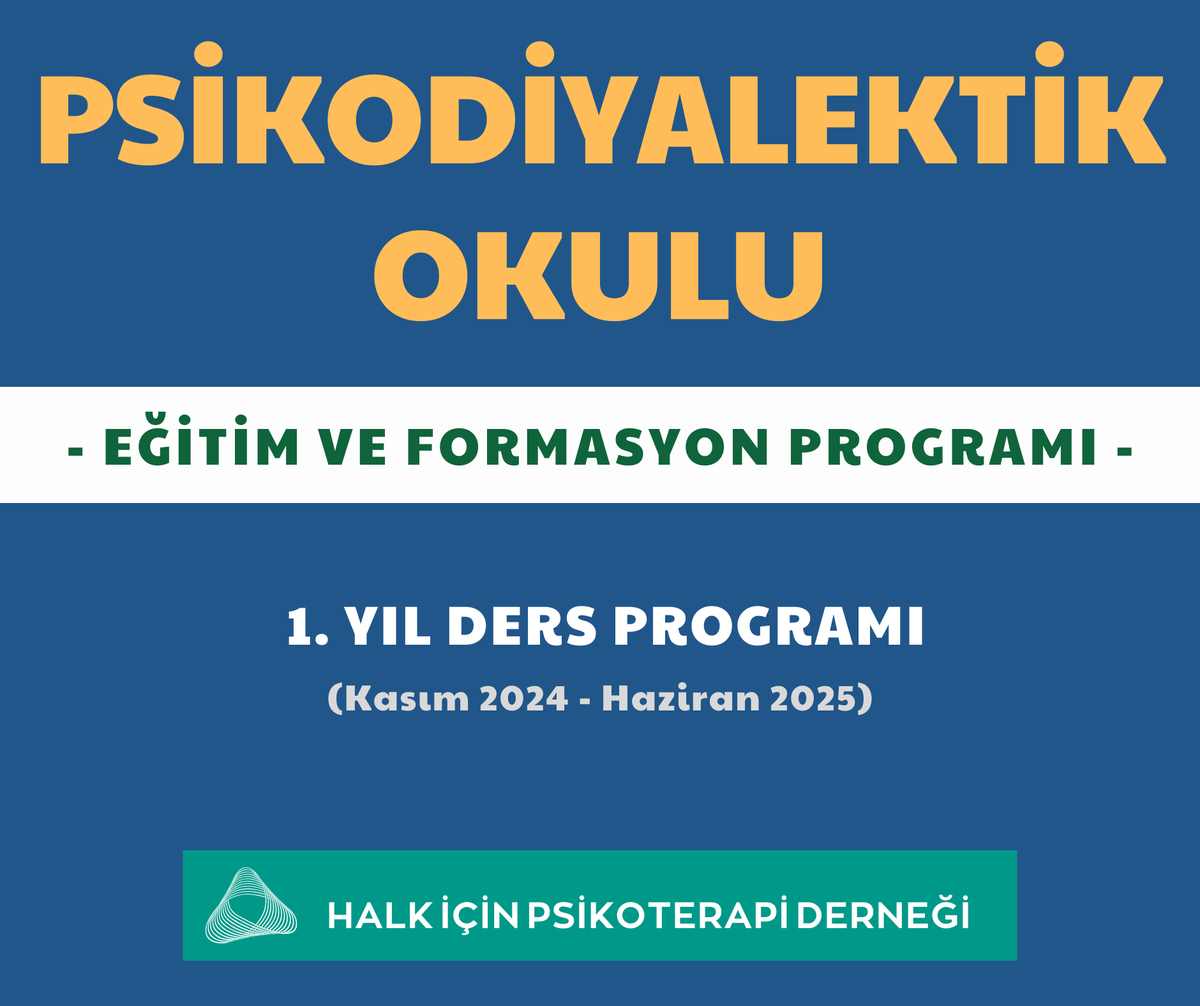 HalkPsikoterapi's tweet photo. Psikodiyalektik Okulu 2024-2025 dönemi birinci yıl kayıtlarımız devam ediyor.

taylı bilgiler için web sayfamızı ziyaret edebilirsiniz.

https://t.co/akzmuwtFpf https://t.co/MmmBRb9coK