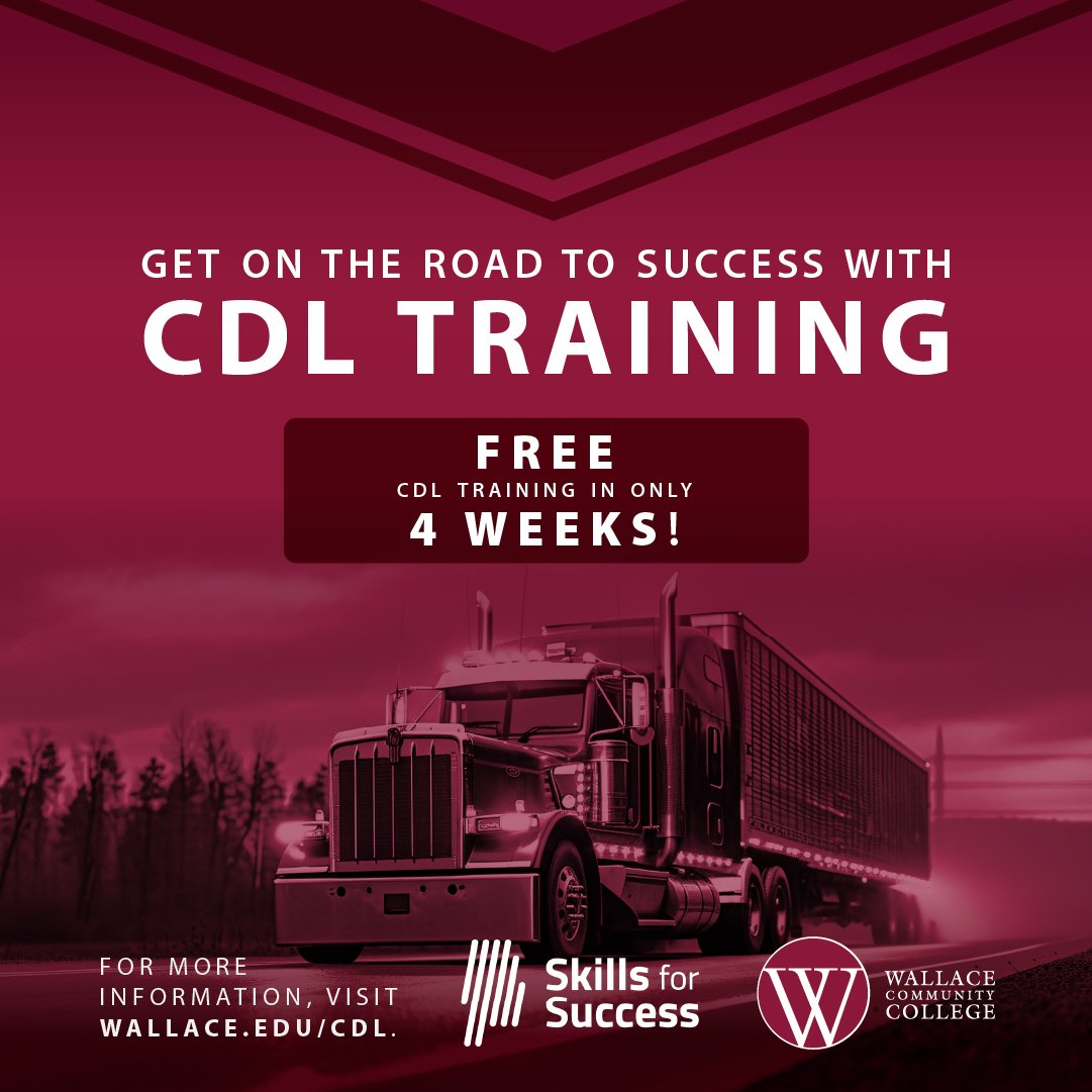 Joe Johnson (@joejohnsonwcc) on Twitter photo Our community requested, we delivered! Excited to launch our <a href="/skillssuccessAL/">Skills For Success AL</a> evening/night CDL training program at <a href="/wccdothan/">Wallace Community College</a>. For course dates and details on how to register, visit our webpage at wallace.edu/cdl <a href="/ACCS_Education/">Alabama Community College System (ACCS)</a> Our community requested, we delivered! Excited to launch our <a href="/skillssuccessAL/">Skills For Success AL</a> evening/night CDL training program at <a href="/wccdothan/">Wallace Community College</a>. For course dates and details on how to register, visit our webpage at wallace.edu/cdl <a href="/ACCS_Education/">Alabama Community College System (ACCS)</a>